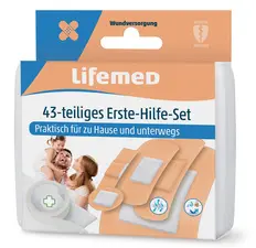 Lifemed Kit de pansements de premiers secours, 43 pièces