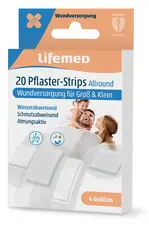 Lifemed Pansements "Allround", pack de 20, mi-transparent