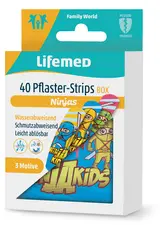 Lifemed Pansement pour enfants "Ninjas", 40, boîte métal