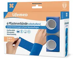 PAPSTAR Pansement, auto-adhésif, 2 rouleaux, bleu