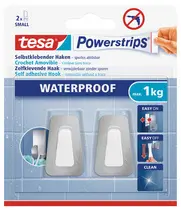 tesa Powerstrips Crochet WATERPROOF Small, métal/plastique
