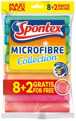 Spontex Chiffon microfibre Collection, 8+2 GRATUIT
