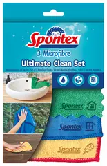 Spontex Chiffon microfibres Ultimate Clean, set de 3