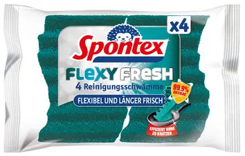 Spontex Éponge Flexy Fresh, pack de 4