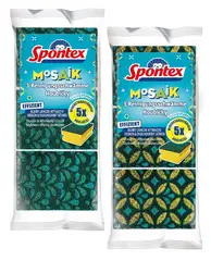 Spontex Éponge Mosaik, pack de 3, assorti