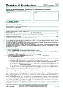 RNK Verlag Vordruck "Mietvertrag für Gewerberäume", DIN A4