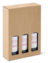 ColomPac Carton de présentation pour 3 bouteilles de vin