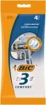 BIC Rasoir jetable 3 Comfort, pour hommes, pack de 4
