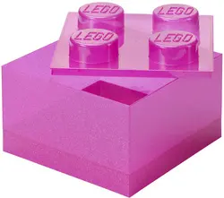 LEGO Brique STORAGE BRICK 4 GLITTER, violet clair