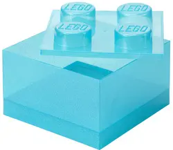 LEGO Brique de rangement STORAGE BRICK 4 GLITTER, bleu clair