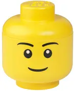 LEGO Boîte en forme de tête STORAGE HEAD BOY, S, 2 L, jaune