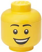 LEGO Boîte en forme de tête STORAGE HEAD HAPPY BOY, S, jaune