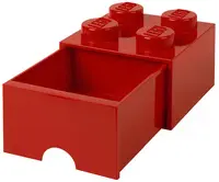LEGO Brique tiroir STORAGE BRICK DRAWER 4, 1 tiroir, rouge