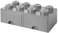 LEGO Brique tiroir STORAGE BRICK DRAWER 8, 2 tiroirs, gris
