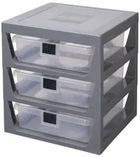 LEGO Module de classement 3-DRAWER STORAGE RACK, gris