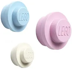 LEGO Jeu de patères WALL HANGER SET, blanc/bleu/rose