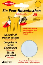 KLEIBER Poche de remplacement de pantalon, paire, blanc