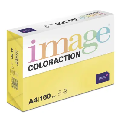 Papier Image Coloraction sevilla/jaune soleil 160g/m² A4 Carton de 5 paquets