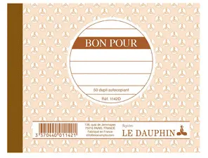 LE DAUPHIN Manifold "Bon pour", 105 x 135 mm, dupli