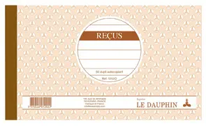 LE DAUPHIN Manifold "Reçus", 105 x 180 mm, dupli
