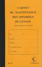 ELVE Carnet de maintenance "Appareil de levage", 32 pages