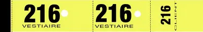 ELVE Bloc vestiaire, 50 feuillets de 3 coupons, jaune