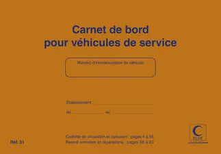 ELVE Carnet de bord pour véhicules de service, 150 x 215 mm