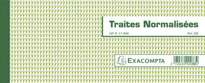 EXACOMPTA Carnet à souche "Traites normalisées