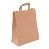Sac kraft poignées plates 260 x 310 x 140 mm brun