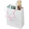Sac kraft poignées plates 260 x 320 x 140 mm blanc
