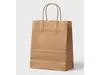 Sac kraft poignées torsadées 220 x 280 x 100 mm brun