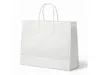 Sac kraft poignées torsadées 540 x 490 x 150 mm blanc
