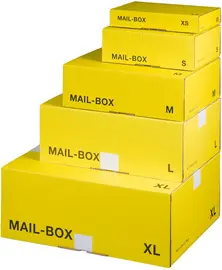 smartboxpro Carton d'expédition MAIL BOX, taille: XS, jaune