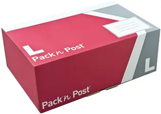 GPV Boîte postale L, en carton, rouge / gris