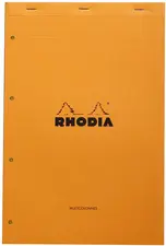RHODIA Bloc Audit agrafé, 210 x 318 mm, 80 feuilles, orange
