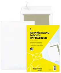 MAILmedia pochette d'expédition avec dos carton, C4, blanc