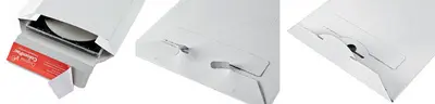 ColomPac Pochette d'expédition, en carton rigide A4+, blanc