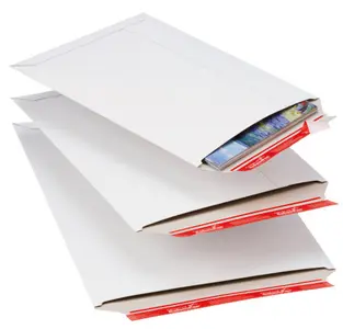 ColomPac Pochette d'expédition, en carton rigide A3, blanc