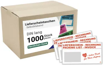 dm-folien Lieferscheintasche, DIN lang, mit Aufdruck
