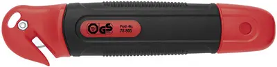 WEDO Cutter de sécurité Standard, lame trapèze, noir/rouge