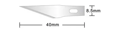 Hansa Lame de rechange pour scalpel, argent