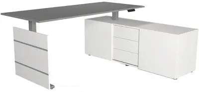 kerkmann Poste de travail complet Move 3 tube, graphite