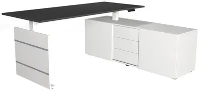 kerkmann Poste de travail complet Move 3, blanc/anthracite