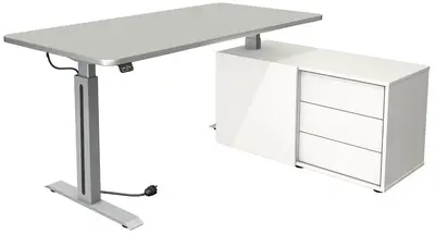 kerkmann Poste de travail complet Move 1 Style, gris clair