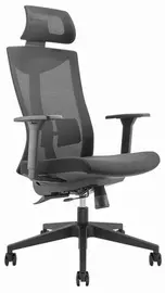 LogiLink Fauteuil de bureau, dossier en mesh, noir