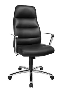 Topstar Fauteuil de direction "Chairman 70", cuir, noir