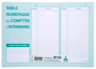 LE DAUPHIN Table numérique des comptes d'actionnaires