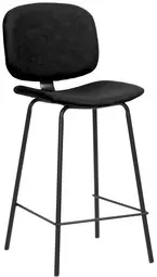 PAPERFLOW Chaise de bar VINTAGE, set de 2, noir