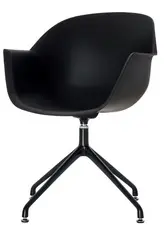 PAPERFLOW Chaise visiteur MOON, set de 2, noir