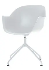 PAPERFLOW Chaise visiteur MOON, set de 2, blanc